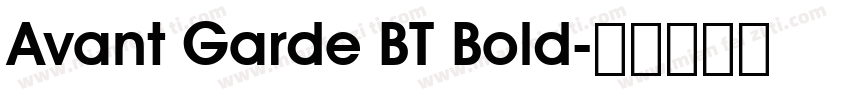Avant Garde BT Bold字体转换